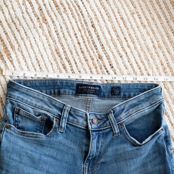 LUCKY BRAND LOLITA JEANS SZ 6 28 BLUE DENIM SKINNY CROPPED TAPERED - Picture 10 of 13